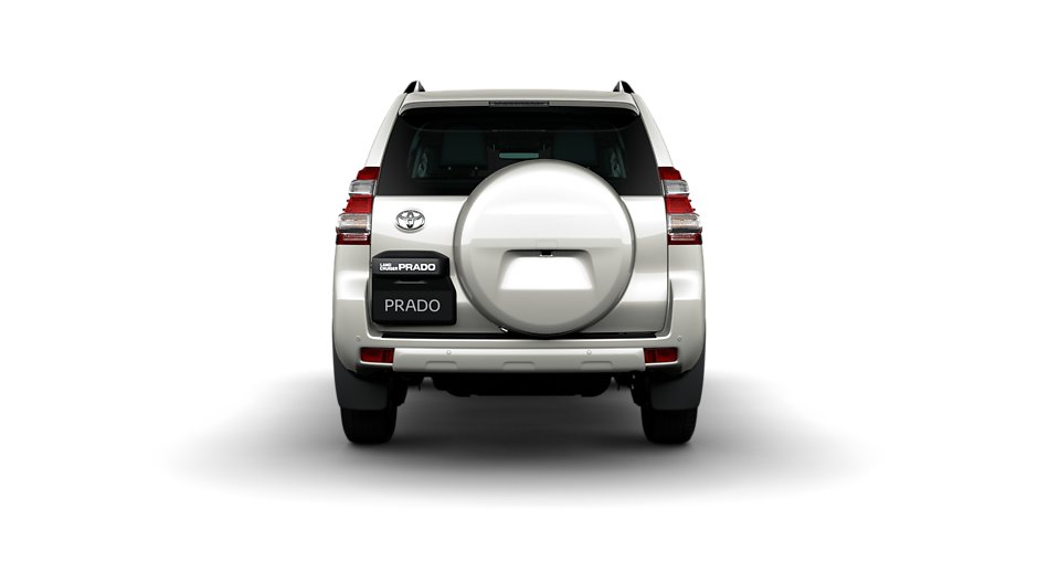 toyota land cruiser prado rear straight view