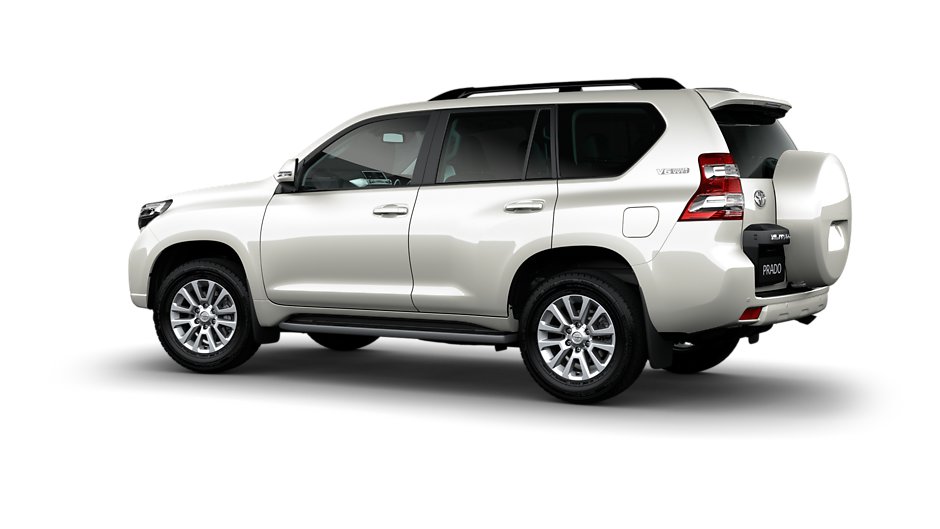 toyota land cruiser prado rear three quarter angle