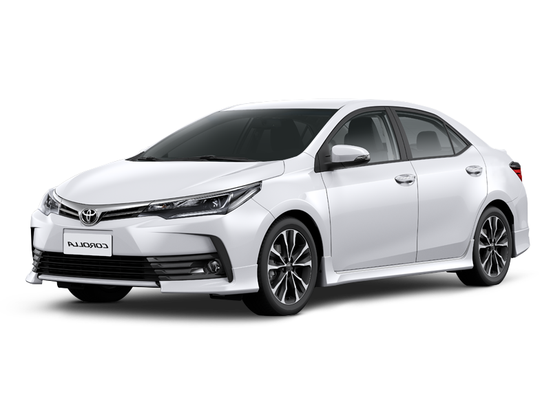 white toyota corolla sedan